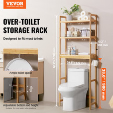 VEVOR Over the Toilet Storage 3-Tier Bathroom Shelf Rack Space Saver Organizer