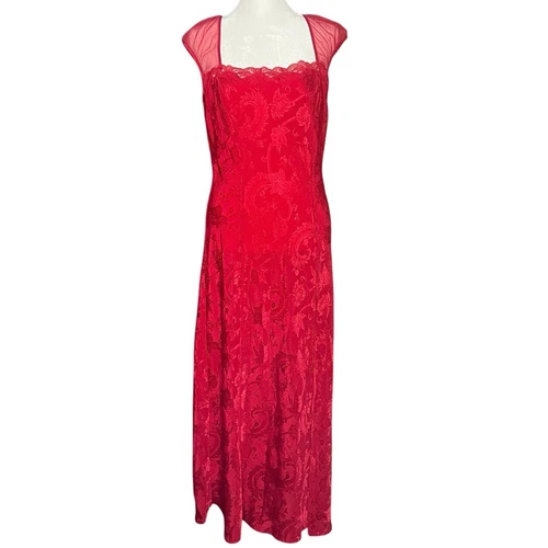 UNDERCOVER Maxi abito vintage G Label Victoria’s Secret VS rosso manica ad aletta taglia large