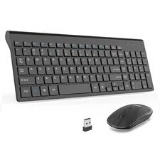 LeadsaiL Wireless Keyboard and Mouse Combo - Silent USB Keyboard & Mouse Set ...