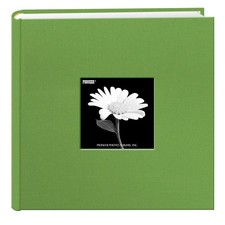 Fabric Frame Cover Photo Album 200 Pockets Hold 4x6 Photos, Citrus Green