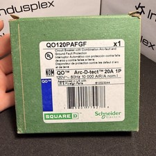  new Square D QO120PAFGF Dual Function Arc-Fault and Ground Fault Breaker
