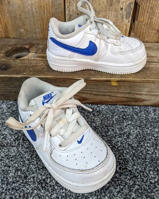 Nike Force 1 Low TD White Hyper Royal Blue Sneaker UK 4,5 Baby Kleinkind FJ3486