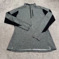 The North Face Quarter Zip Pullover Womens XL Gray FlashDry Active Long Sleeve