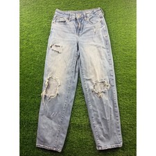 Old Navy O.G. Loose High-Rise Ripped Jeans Womens 2 Secret-Smooth Pockets Casual