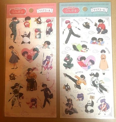 Ranma 12 Rumiko Takahashi 2 clear stickers