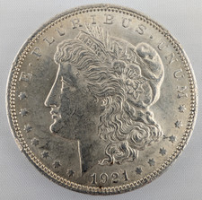 1921 Morgan Silver Dollar $1 Coin .9 Silver round – Nice XF/AU Detail