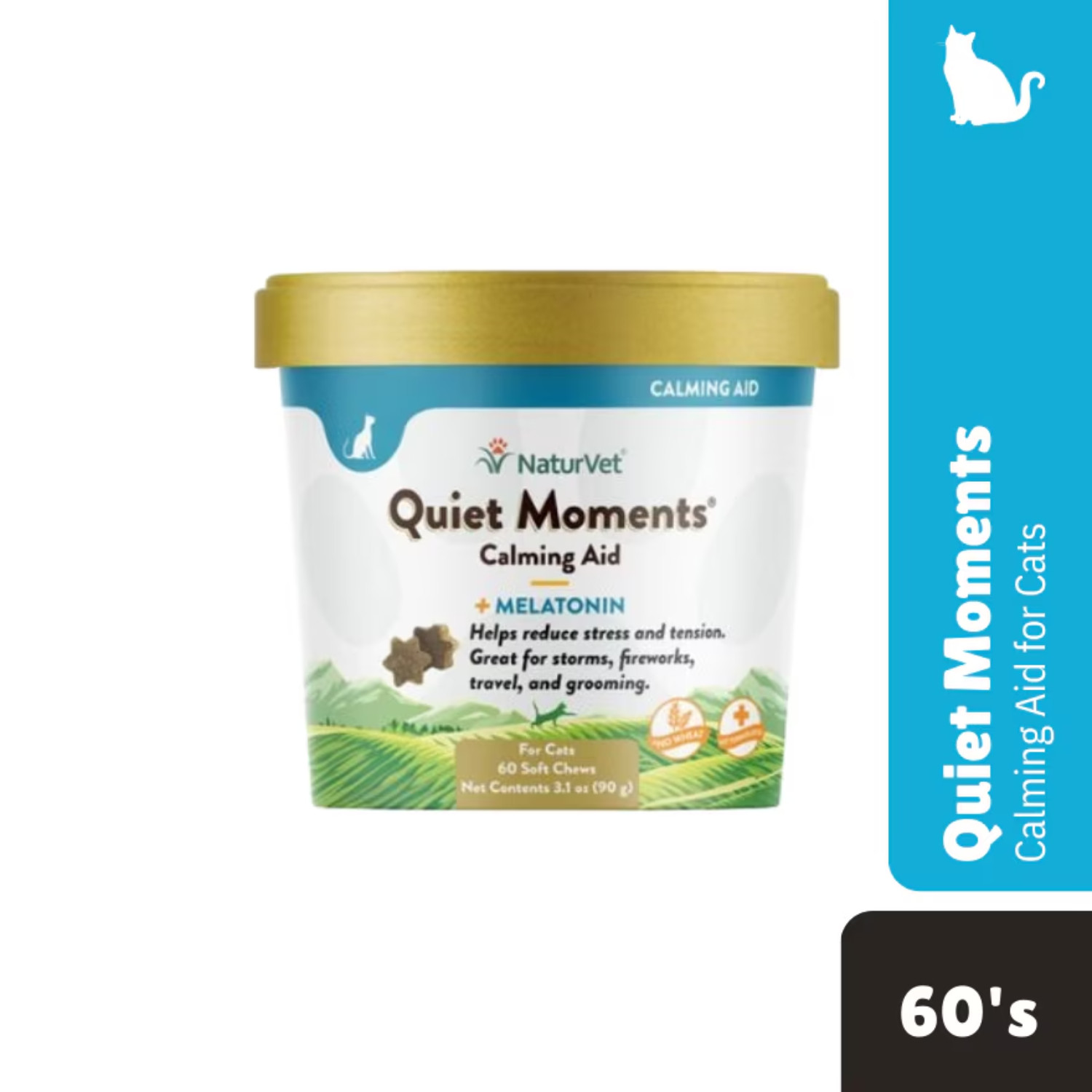 NATURVET Quiet Moments Cat Soft Chews 60s ( Calming Aid )