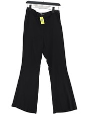 NA-KD Women's Suit Trousers UK 10 Black 100% Polyester Straight Dress Pants
