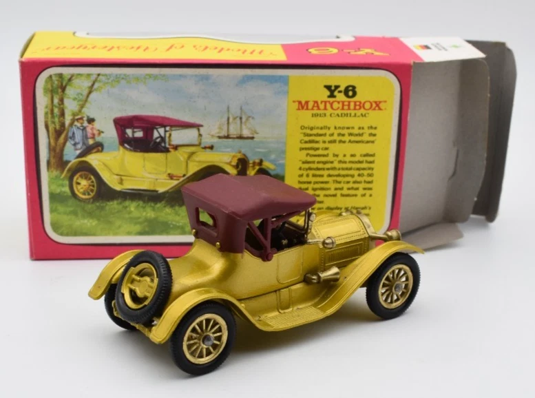 Matchbox MoY Yesteryear Y6 1913 Cadillac gold, 13mm wheels. England. F Box - Image 2 of 4