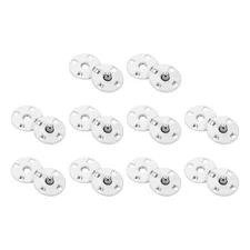 10 Sets Sewing Snap Buttons, Press Buttons Snap Fasteners 10mm, White