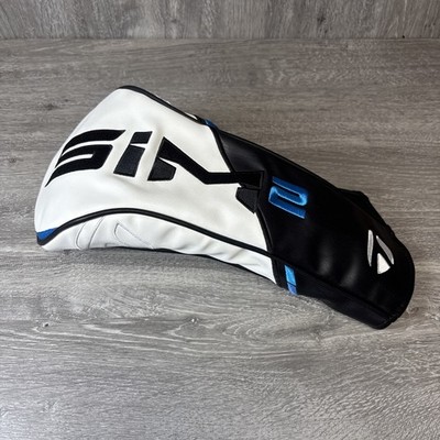 Taylormade SIM 2 Driver HeadCover Golf Blue Black White Never Used Free Shipping