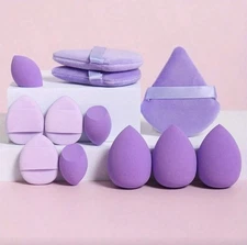 12 Pcs Makeup Sponge Beauty Blender Foundation Sponge Liquid Powder Beauty Tool