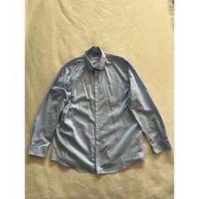 Michael Kors Mens Dress Shirt 18 34/35 2XL Blue Airsoft Stretch Non Iron Regular