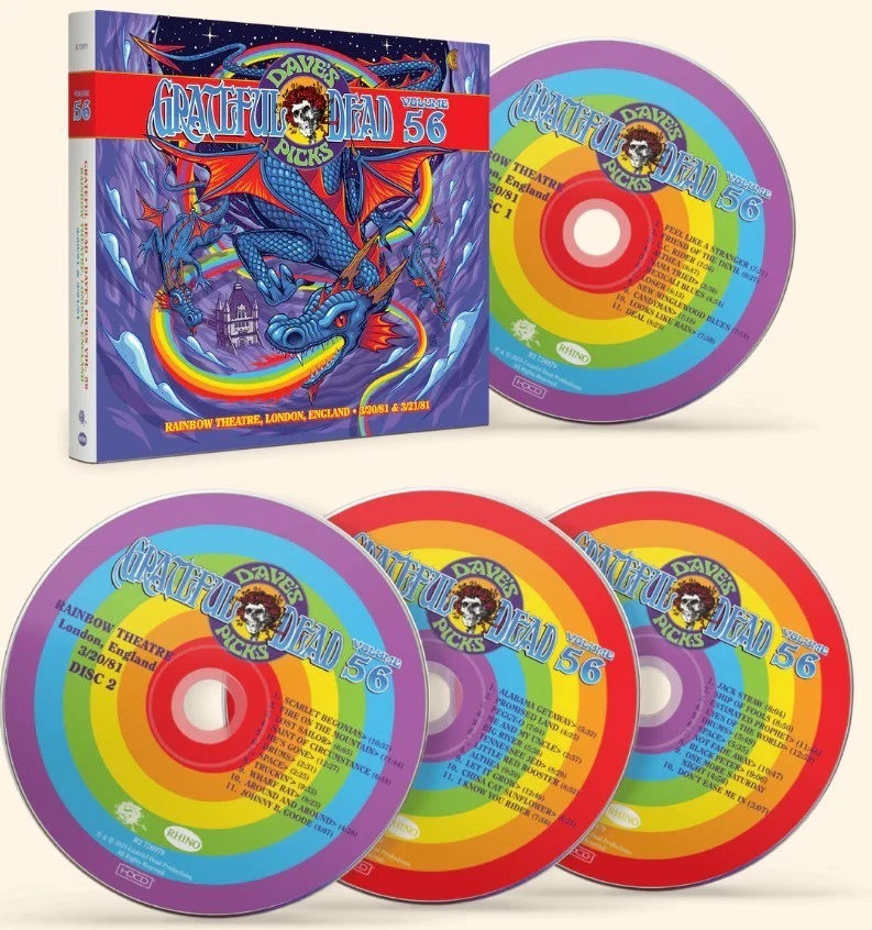 GRATEFUL DEAD Dave's Picks Vol. 56 Rainbow Theatre London England 3/20/81 4-HDCD - Bild 2 von 2