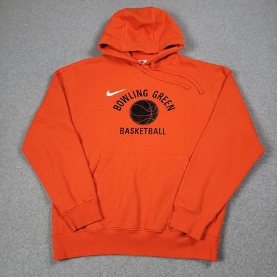 Bowling Green State University Basketball Hoodie Men Medium Orange Nike NCAA Gym