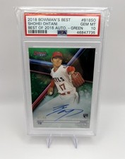 2018 Bowman’s Best Shohei Ohtani Rookie On Card Auto – PSA 10 GEM MINT /99 MVP!