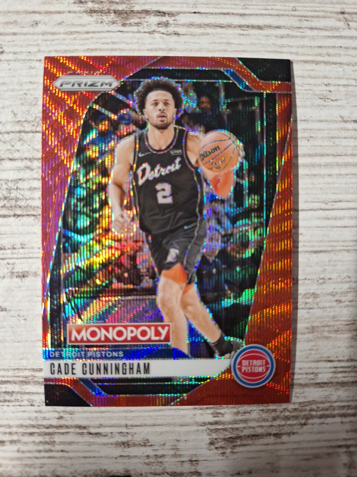 2024-25 Panini Prizm Monopoly - Cade Cunningham #64 Ruby Wave Prizm