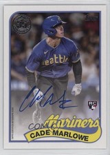 2024 Topps Series 1 1989 Topps Baseball Auto Cade Marlowe #89BA-CMA Auto 10no