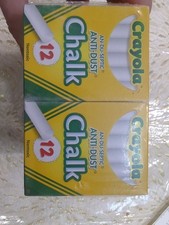 Crayola, White Chalk, 12-Boxes, 12-Sticks per box, Total 144-Sticks, Non-Toxic