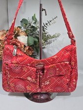 Oilily 🪆 Vintage Oilskin Medium Red Y2k Shoulder Crook Hand Bag Excellent 