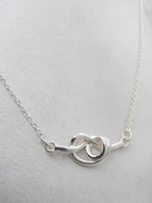Cozzi Gioielli 925 Sterling Silver Love Knot Chain Pendant Necklace 45-70 cm