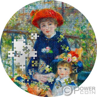 TWO SISTERS Renoir Micropuzzle Treasures 3 Oz Silber Münze 20$ Palau 2020