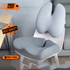 Memory Foam Seat Cushion Office Chair Car Coccyx Orthopedic Back Pain Relief UK
