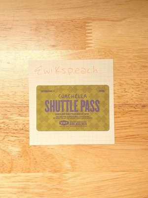Coachella 2026 Weekend 2 Shuttle Pass Festival Shuttle to Venue | eBay
