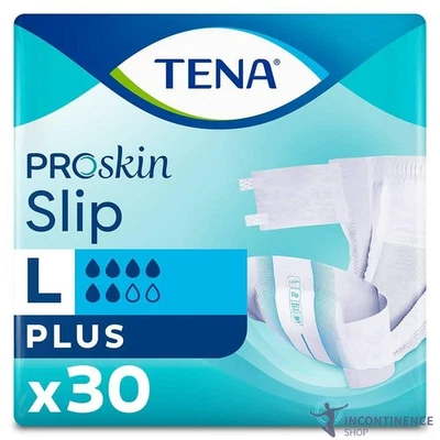 1x TENA ProSkin Slip Plus Incontinence Slips - Large - Pack of 30 - 2500ml