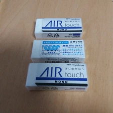 3Pcs Tombow MONO Air Touch Plastic Eraser EL-AT White