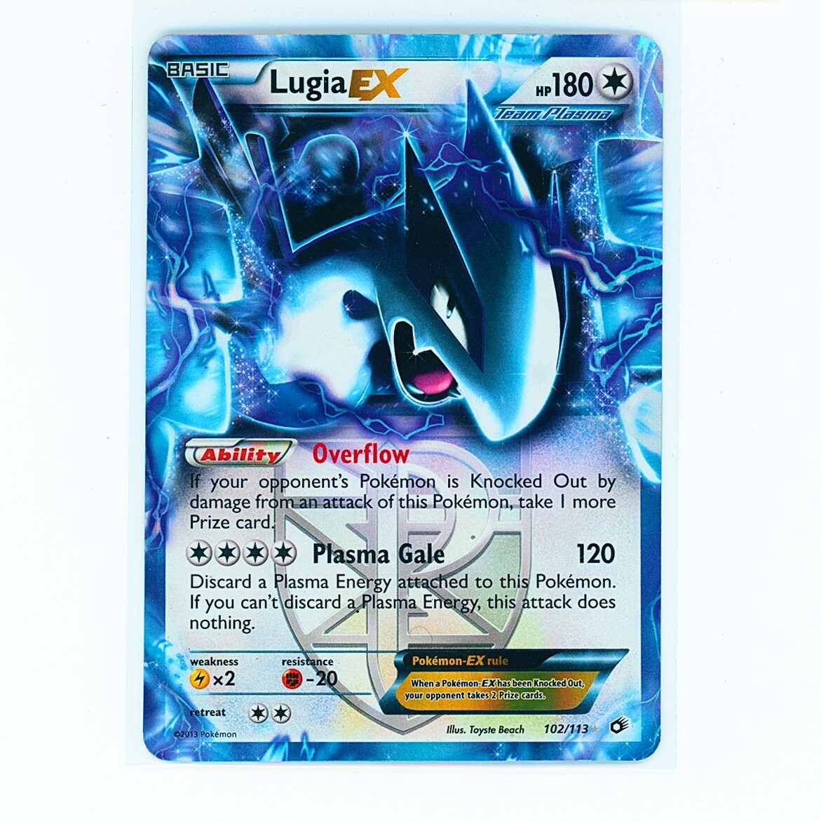 2013 Pokemon - Lugia EX 102/113 - Legendary Treasures Ultra Rare