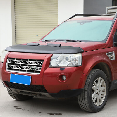 PU Leather Car Bonnet Hood Bra Wind & Bug Deflectors For LR Freelander 2 2007-12