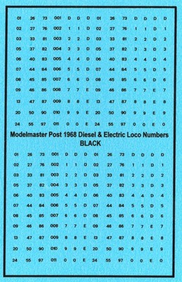 Modelmaster 2M302 BR Diesel & Elektro Kabine Nr. Post 1965 SCHWARZ N Stärke