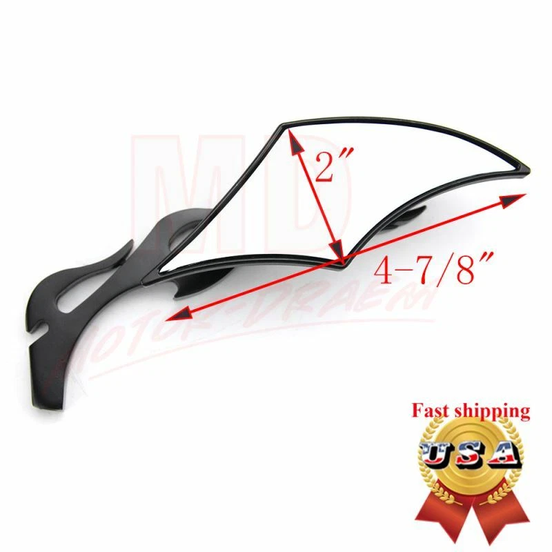 Espejos retrovisores negros para motocicleta Harley Cruiser Bobber Chopper Dyna 8-10 mm Foto 3 de 4