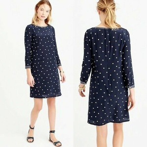 j crew navy polka dot dress