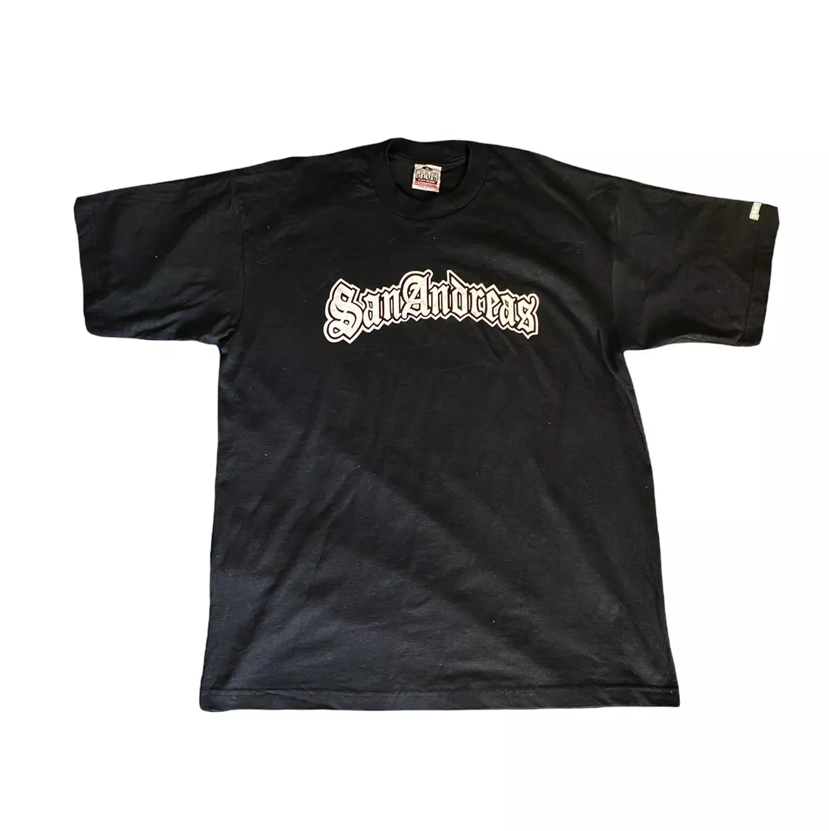 GRAND THEFT AUTO ''SAN ANDREAS'' Spell Out T-Shirt BLACK [2004] ROCKSTAR  GAMES