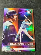 2022 Donruss Baseball Brandon Lowe Diamond Kings #1 Pink Holo Tampa Bay