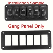 6-GANG TOGGLE SWITCH SWITCH METAL PANEL FOR RV CAR MARINE BOAT