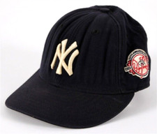 2003 Alfonso Soriano NY Yankees Game Worn Baseball Cap w/100th Anniversary Patch