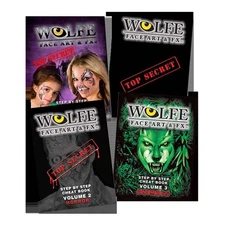 Wolfe FX - Step by Step Face Paint Cheat Books - Spiral Bound Made in the USA