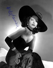 HEDY LAMARR PELÍCULA BELLEZA 8x10 fotografía autógrafo años 40 RP