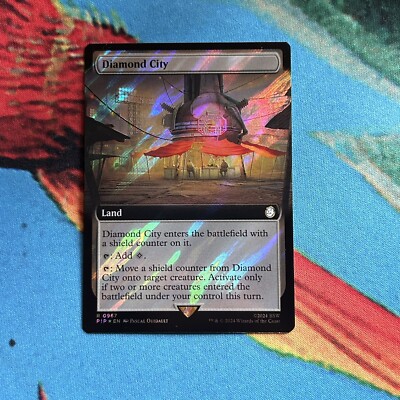 Diamond City Surge Foil Extended Art MTG Single Universes Beyond: Fallout R 0967