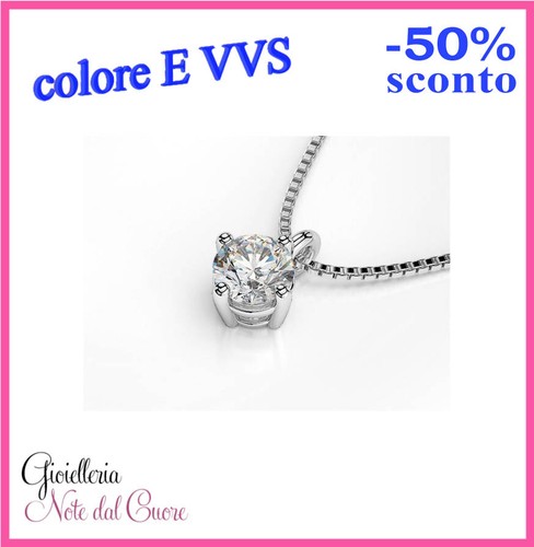 LICHTPUNKT ANHÄNGER WEISSGOLD NATÜRLICHER DIAMANT UND VVS 0,35 KARAT ZERTIFIKAT  - Bild 1 von 4