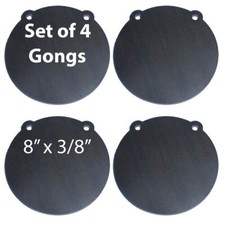 AR500 Steel Shooting Targets Lot of 4 Laser Cut 8" x 3/8" Gong Tactical Scorpion