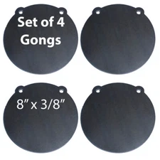 AR500 Steel Shooting Targets Lot of 4 Laser Cut 8" x 3/8" Gong Tactical Scorpion