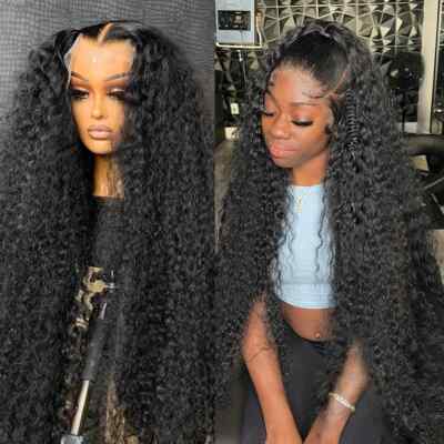 40” 13x4 HD Lace Front Human Hair Wig 30 40 Inch 200 Density Bone Straight 13×4 HD Lace Frontal  main image 3
