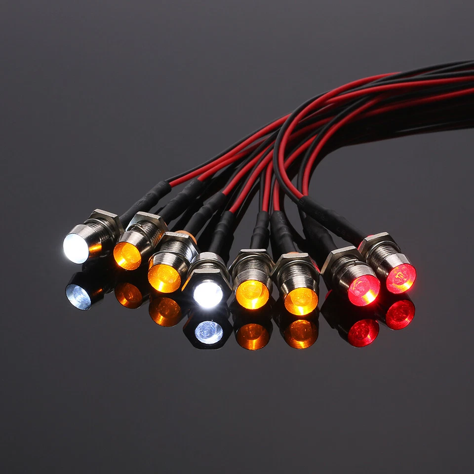 8 Light Kit (White+Red+Yellow) for 1/10 1/8 Tamiya Axial RC Car H5E6 - Image 4 of 4