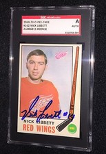 NICK LIBETT SIGNED 1969/70 O-PEE-CHEE ROOKIE CARD #162 SGC AUTHENTICATED