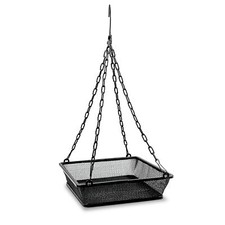 20148 Metal Hanging Bird Feeder Iron Mesh Seed Tray Perch Outdoor Decor for G...