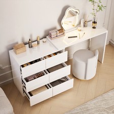 Kommode,Schrank,Schminktisch mit Regal,nebeneinander/L-förmig für Schlafzimmer